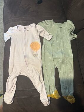 Carters double zip footie pajamas bundle